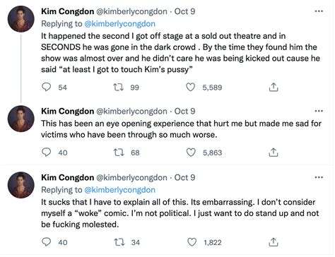 Comedian Kim Congdon Says She Was Sexually。